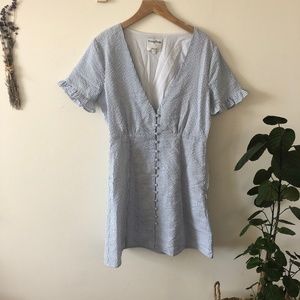 Privacy Please Button Up Striped Mini